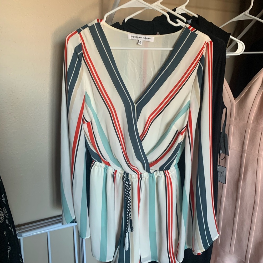 Cupcakes & Cashmere Caprice Stripe Romper - Picture 2 of 8